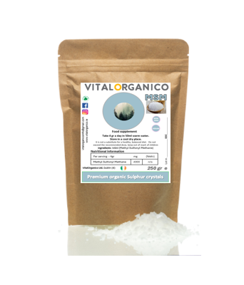 VitalOrganico MSM - premium Sulphur crystals - 250gr