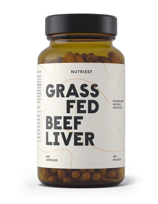 Grass-Fed Desiccated Beef Liver  - 240 capsules / 135 gr powder pack