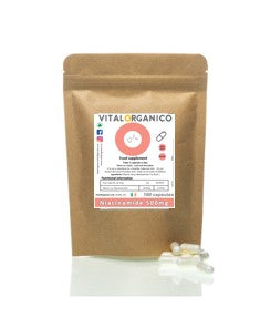 VitalOrganico Niacinamide 500mg - 100 Veg. capsules