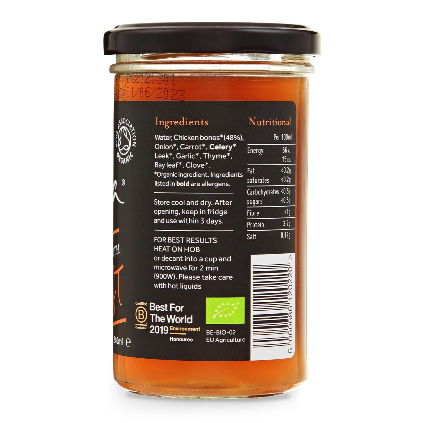 Organic Bone broth , chicken, beef, lamb - 240ml