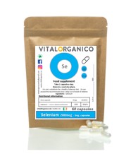 VitalOrganico Selenium as L-selenomethionine 200 mcg - 60 capsules