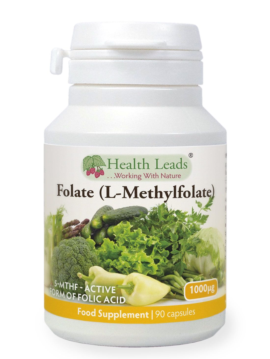 Folate (L-Methylfolate) 1000μg - 90 capsules